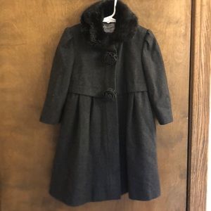 Wool charcoal color coat, 3t